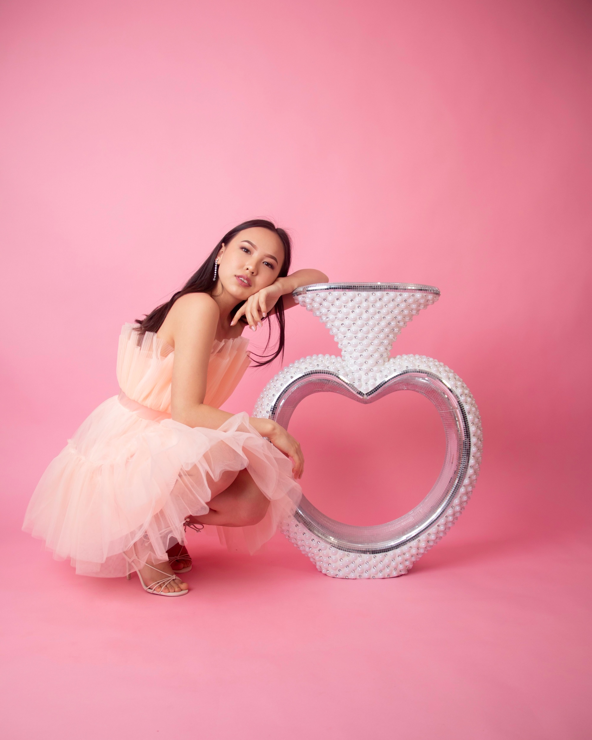 Pink Dress with a Pink Background